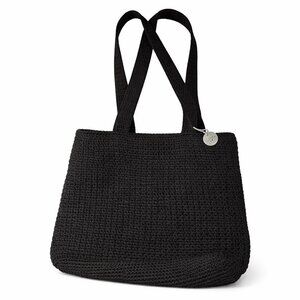 Vintage THE SAK Black Crochet Handbag